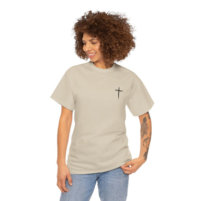 Christian Cross Tee — "May Heavenly Things Constantly Interrupt Our Earthly Things" Inspirational T‑Shirt