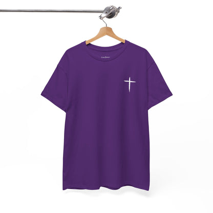 Christian Cross Tee — "May Heavenly Things Constantly Interrupt Our Earthly Things" Inspirational T‑Shirt
