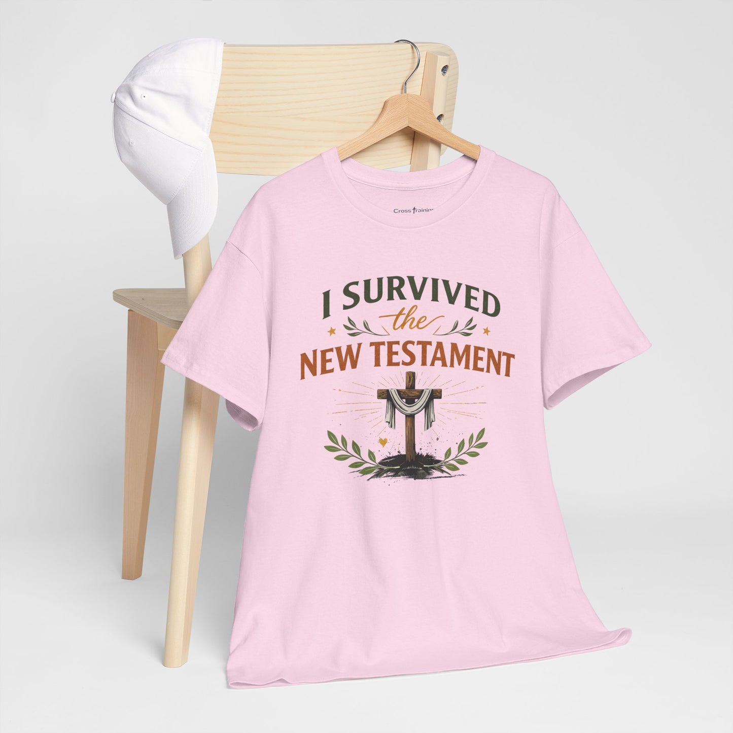 I Survived the New Testament T-Shirt — Christian Faith Cross Tee