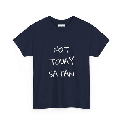 Funny Graphic Tee: Not Today Satan Unisex Heavy Cotton T-Shirt, Humorous Gift, Casual Wear, Everyday Comfort, Unique Statement Tee