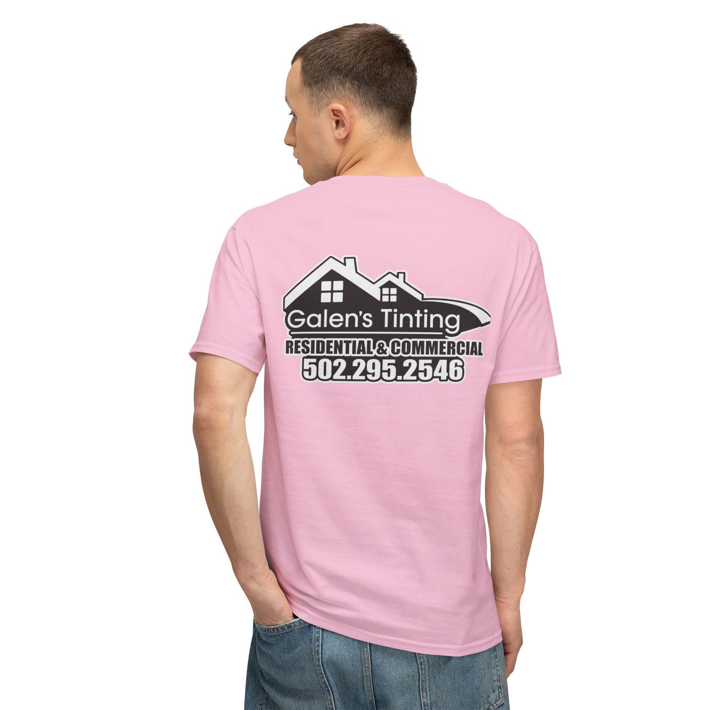 Christian Faith T-Shirt — "I am the sinner whom Jesus died for & kept" Pink Tee