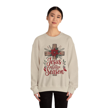 Christmas Sweatshirt — "Jesus Is the Reason for the Season" Crewneck