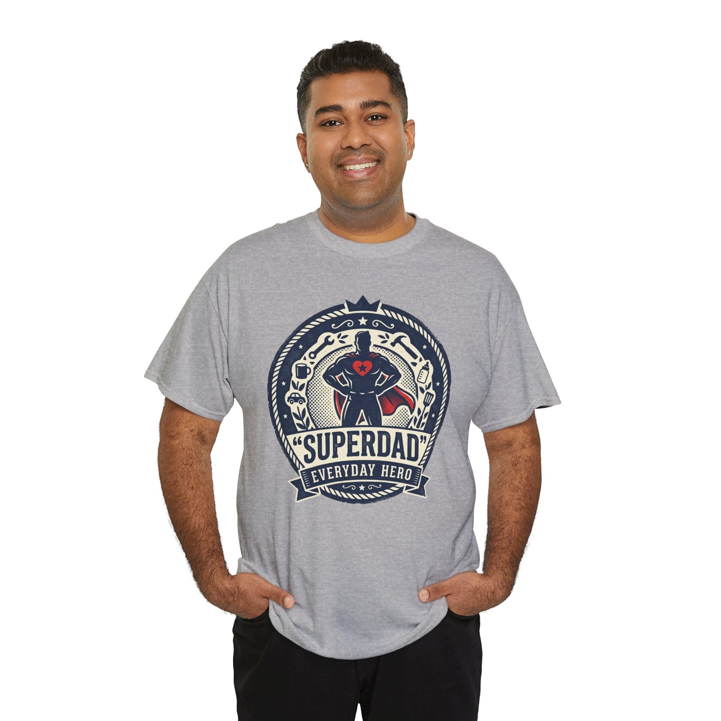Superdad Everyday Hero T-Shirt — Father’s Day Retro Superhero Tee