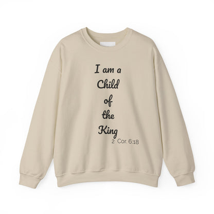 Child of the King Crewneck Sweatshirt | Inspirational Gift, Faith Apparel, Cozy Fashion, Christian Sweatshirt, Unisex Clothing