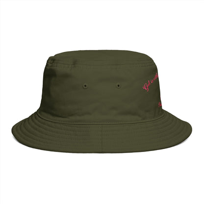 Bucket Hat — Psalm 46:5 Faith Ribbon Bucket Hat (God Is Within Her)