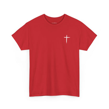 Christian Cross Tee — "May Heavenly Things Constantly Interrupt Our Earthly Things" Inspirational T‑Shirt