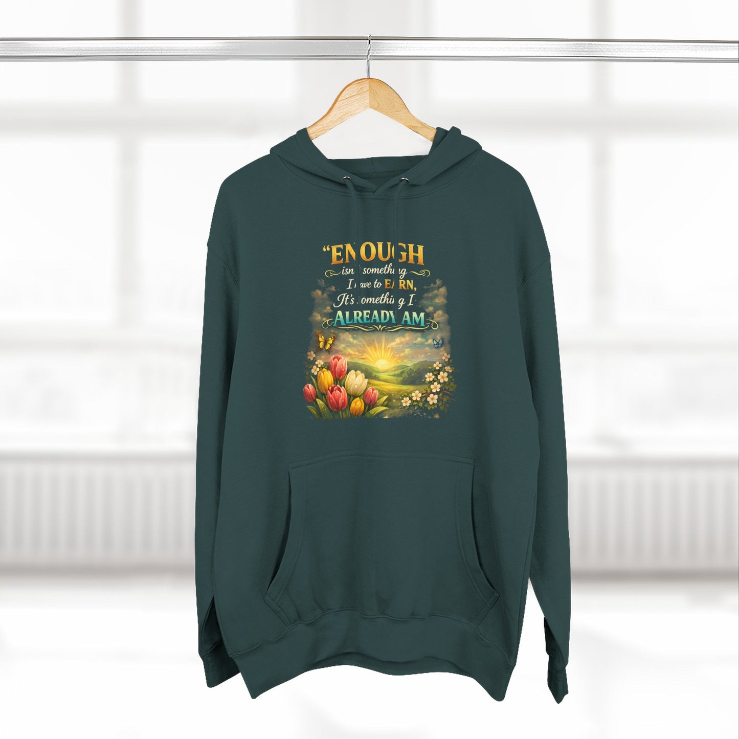 Enough — Inspirational Christian Hoodie with Scripture (Ephesians)