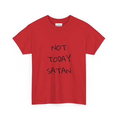 Funny Graphic Tee: Not Today Satan Unisex Heavy Cotton T-Shirt, Humorous Gift, Casual Wear, Everyday Comfort, Unique Statement Tee