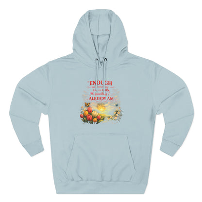 Christian Hoodie — Spiritual Scripture Floral Design ("Even Before He Made the World")