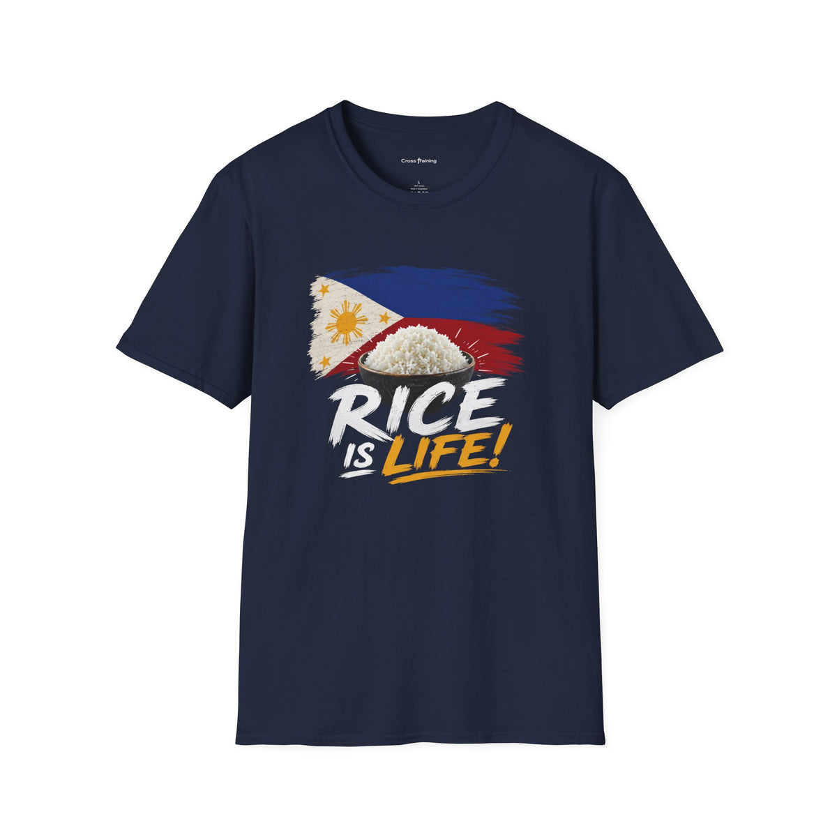 Rice Is Life T-Shirt — Filipino Flag Rice Bowl Graphic Tee