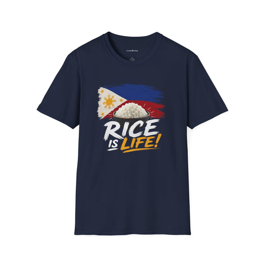 Rice Is Life T-Shirt — Filipino Flag Rice Bowl Graphic Tee