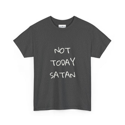 Funny Graphic Tee: Not Today Satan Unisex Heavy Cotton T-Shirt, Humorous Gift, Casual Wear, Everyday Comfort, Unique Statement Tee