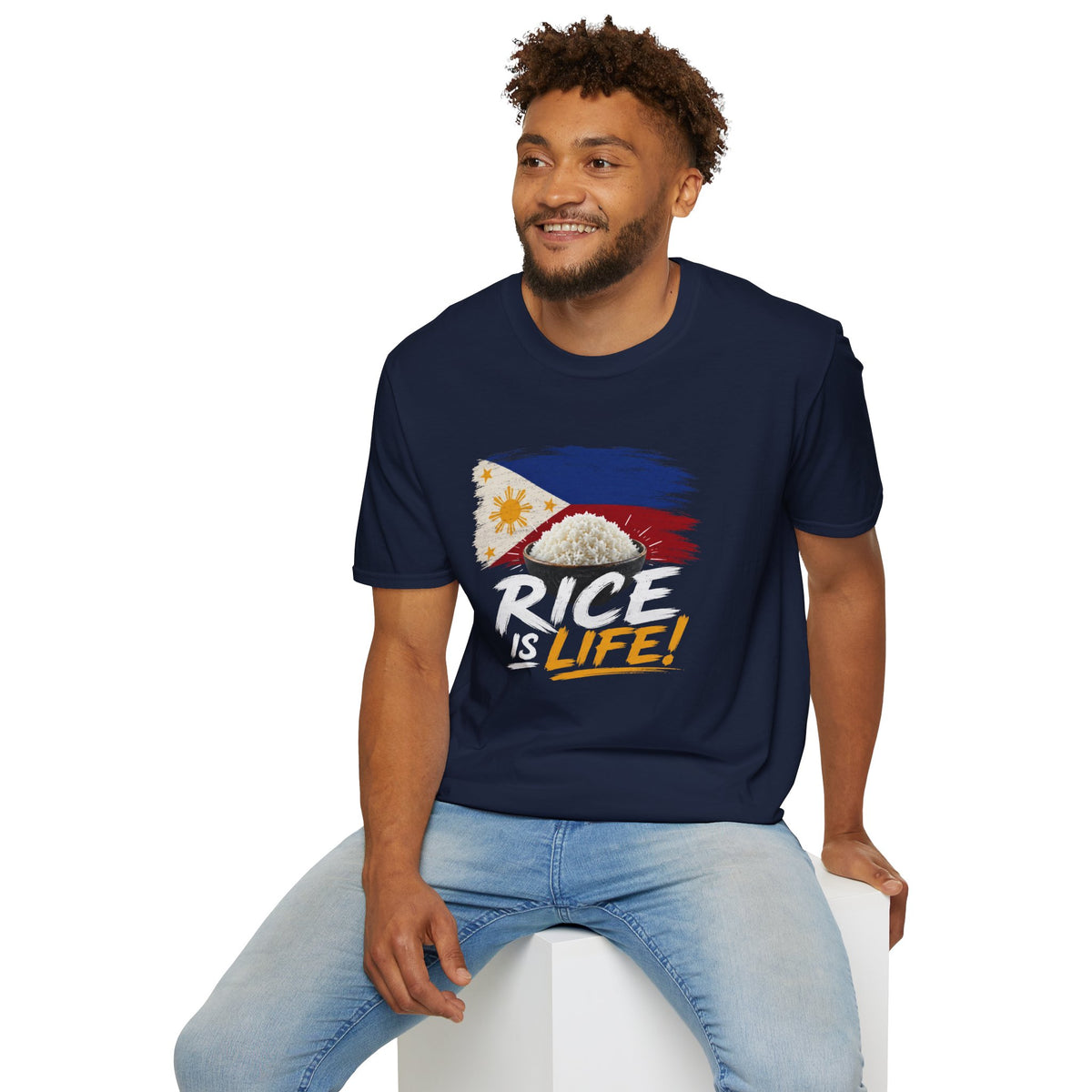 Rice Is Life T-Shirt — Filipino Flag Rice Bowl Graphic Tee