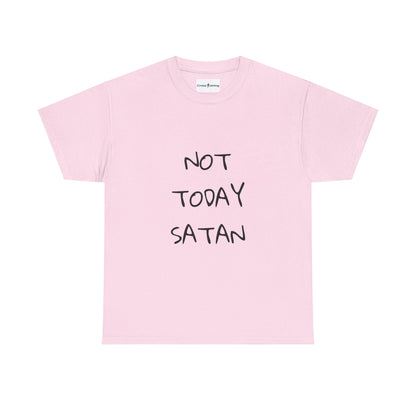 Funny Graphic Tee: Not Today Satan Unisex Heavy Cotton T-Shirt, Humorous Gift, Casual Wear, Everyday Comfort, Unique Statement Tee