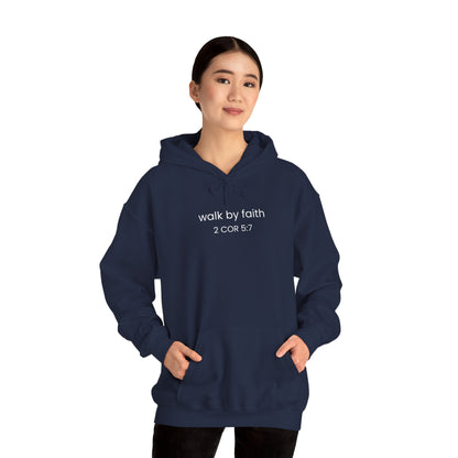 Faith-Inspired Unisex Hoodie, Walk By Faith Sweatshirt, Cozy Faith Sweatshirt, Inspirational Gift for Her, Everyday Faith Apparel