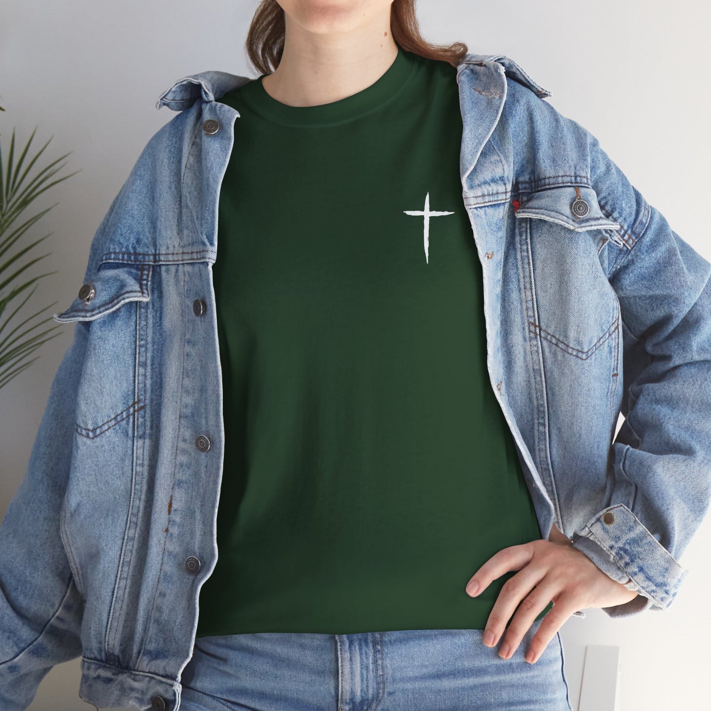 Christian Cross Tee — "May Heavenly Things Constantly Interrupt Our Earthly Things" Inspirational T‑Shirt
