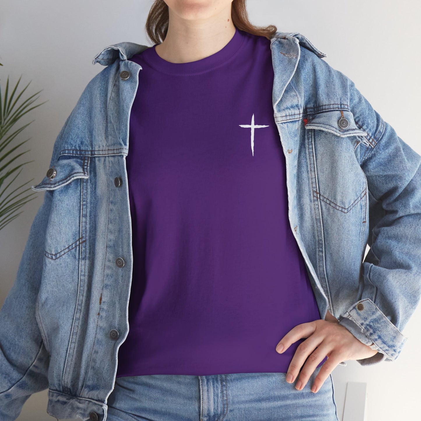 Christian Cross Tee — "May Heavenly Things Constantly Interrupt Our Earthly Things" Inspirational T‑Shirt