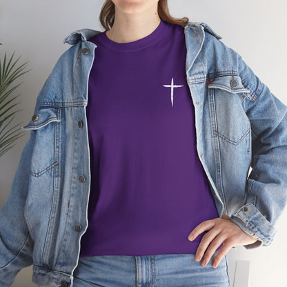 Christian Cross Tee — "May Heavenly Things Constantly Interrupt Our Earthly Things" Inspirational T‑Shirt