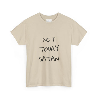 Funny Graphic Tee: Not Today Satan Unisex Heavy Cotton T-Shirt, Humorous Gift, Casual Wear, Everyday Comfort, Unique Statement Tee