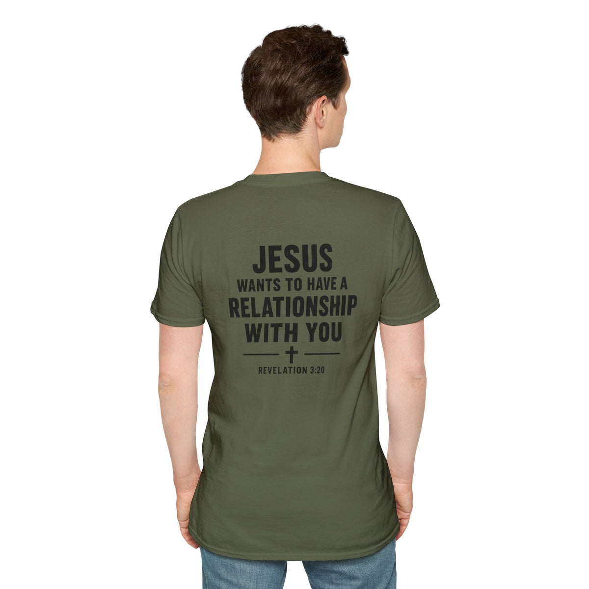 Minimal Cross T-Shirt – Small Chest Christian Cross Tee