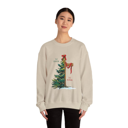 Holiday Mailbox Christmas Sweatshirt — "Tis the Season" Crewneck