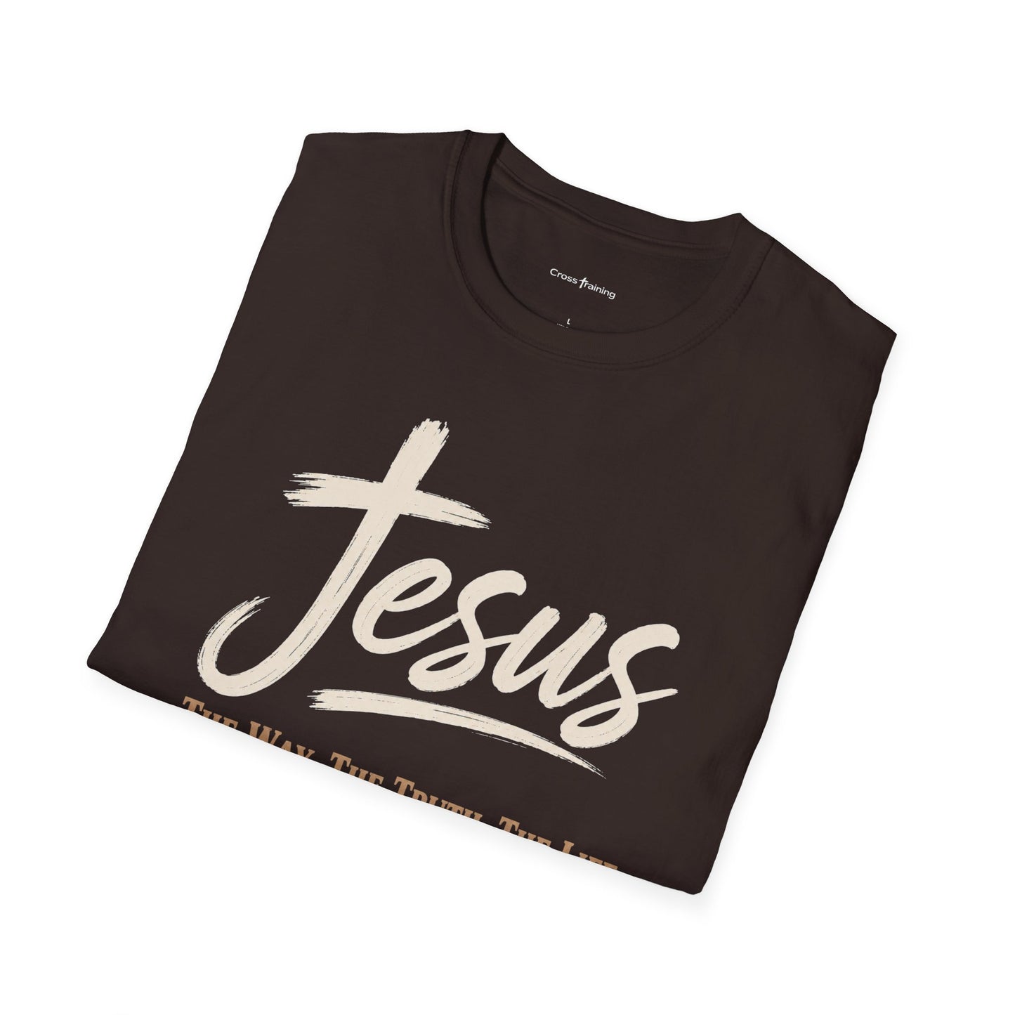 Jesus Script T‑Shirt — 'Jesus: The Way. The Truth. The Life.' Christian Faith Tee