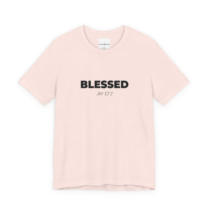 Blessed Unisex Jersey Tee | Inspirational Shirt for Everyday Wear, Faith-Based Gift, Casual Wear, Christian Apparel, Spiritual Clothing
