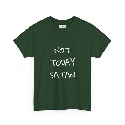 Funny Graphic Tee: Not Today Satan Unisex Heavy Cotton T-Shirt, Humorous Gift, Casual Wear, Everyday Comfort, Unique Statement Tee