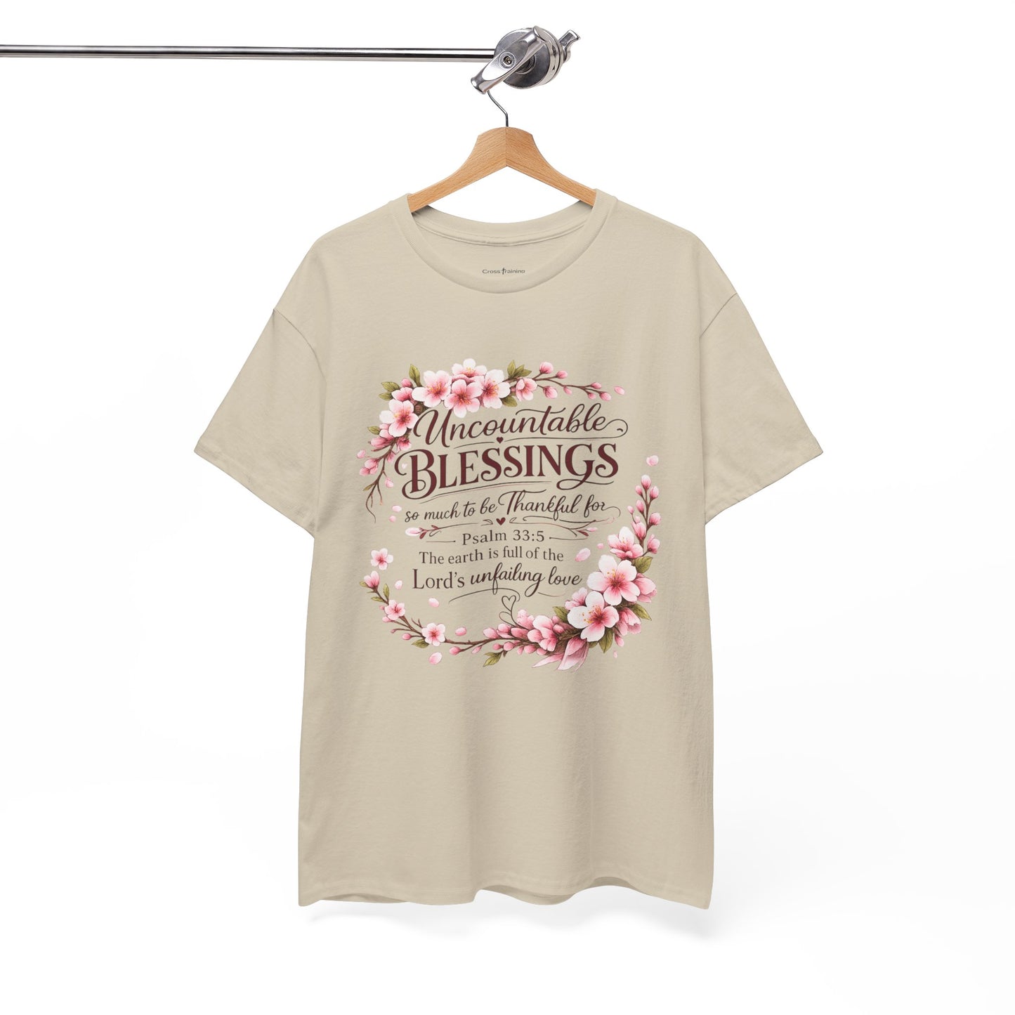 Blessings Floral T-Shirt — "Uncountable Blessings" Psalm 31 Faith Tee