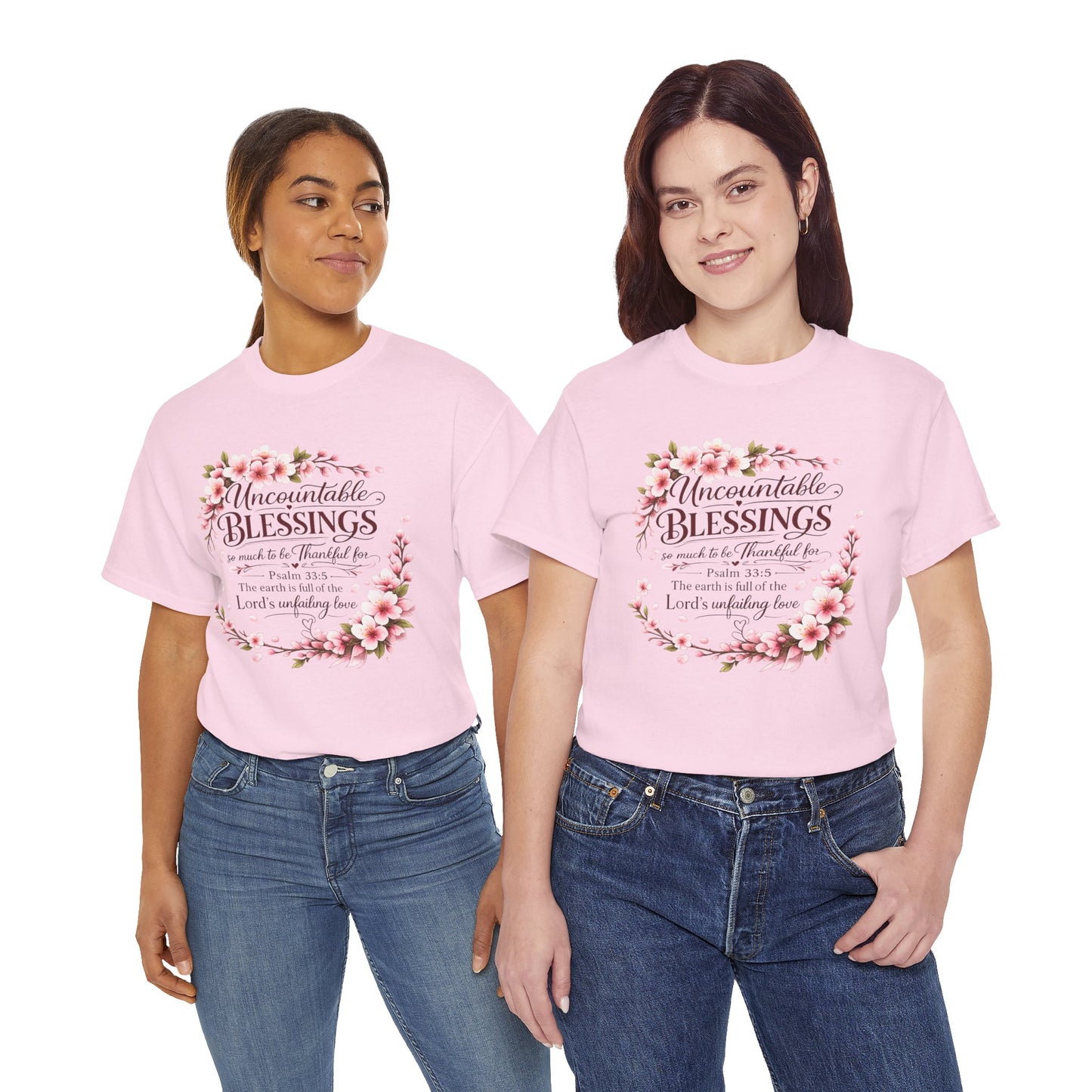 Blessings Floral T-Shirt — "Uncountable Blessings" Psalm 31 Faith Tee