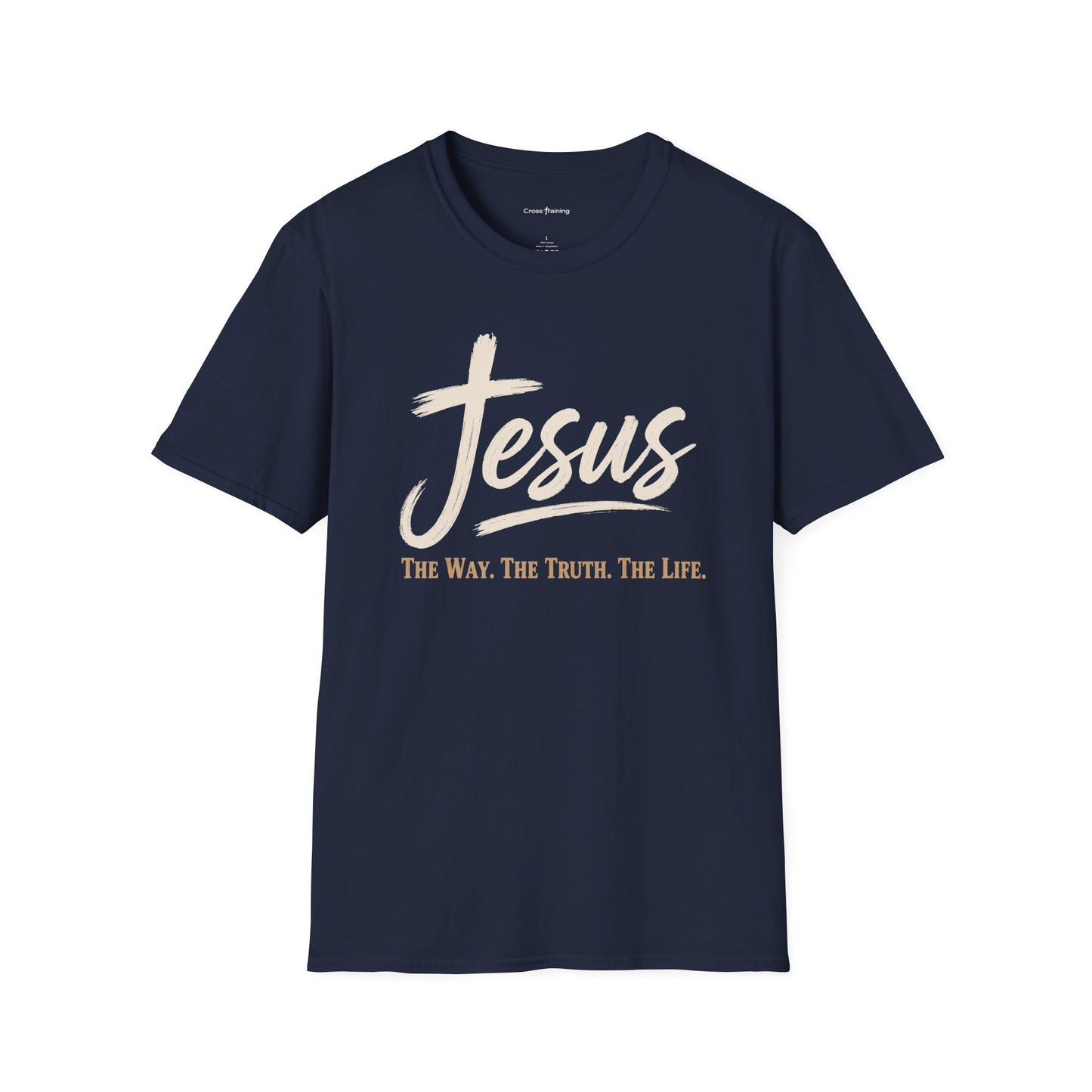 Jesus Script T‑Shirt — 'Jesus: The Way. The Truth. The Life.' Christian Faith Tee