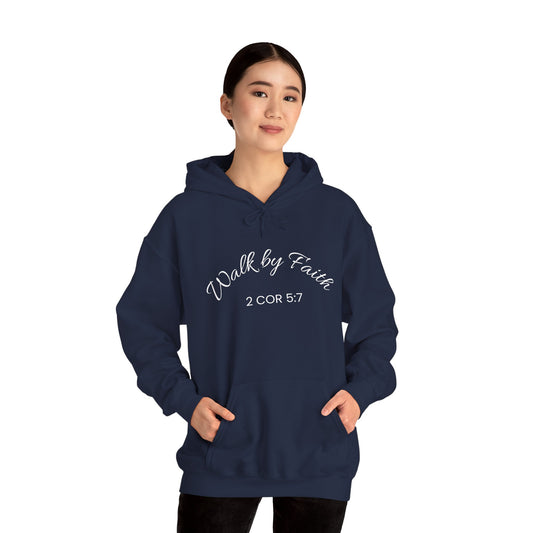 Faith-Inspired Unisex Hoodie, Walk By Faith Sweatshirt, Cozy Faith Sweatshirt, Inspirational Gift for Her, Everyday Faith Apparel