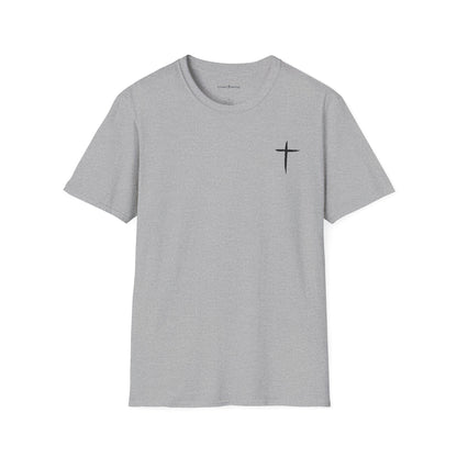 Minimal Cross T-Shirt – Small Chest Christian Cross Tee