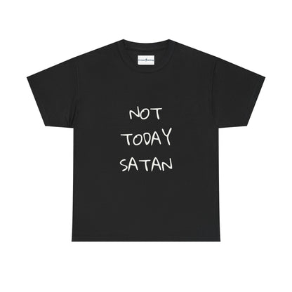 Funny Graphic Tee: Not Today Satan Unisex Heavy Cotton T-Shirt, Humorous Gift, Casual Wear, Everyday Comfort, Unique Statement Tee