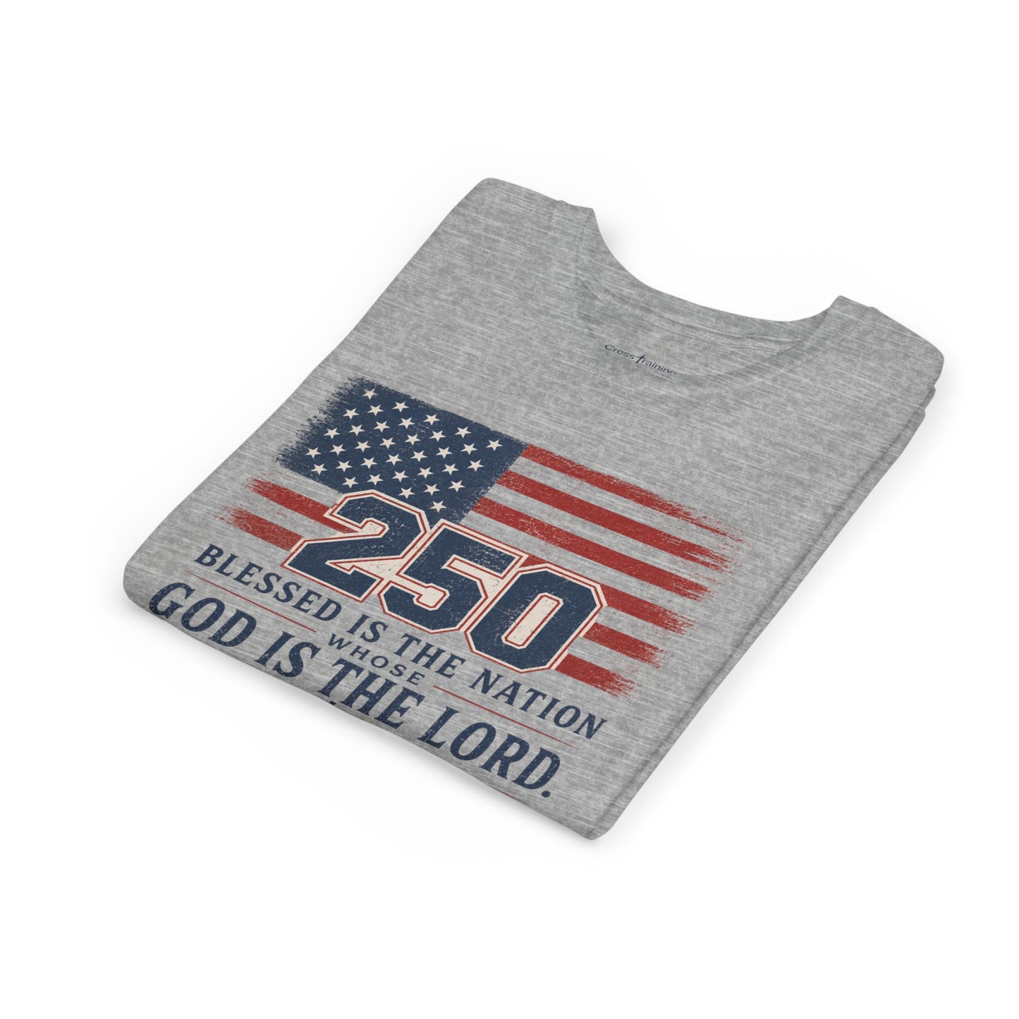 Youth Tee — 250th USA Celebration "Blessed Is the Nation" Patriotic T‑Shirt (1776–2026)