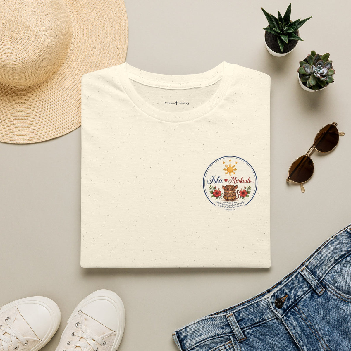 Isla Mercado Floral Tiki Graphic T-Shirt