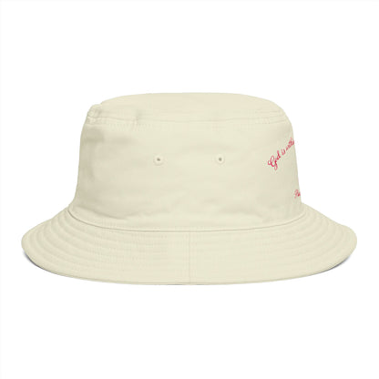 Bucket Hat — Psalm 46:5 Faith Ribbon Bucket Hat (God Is Within Her)