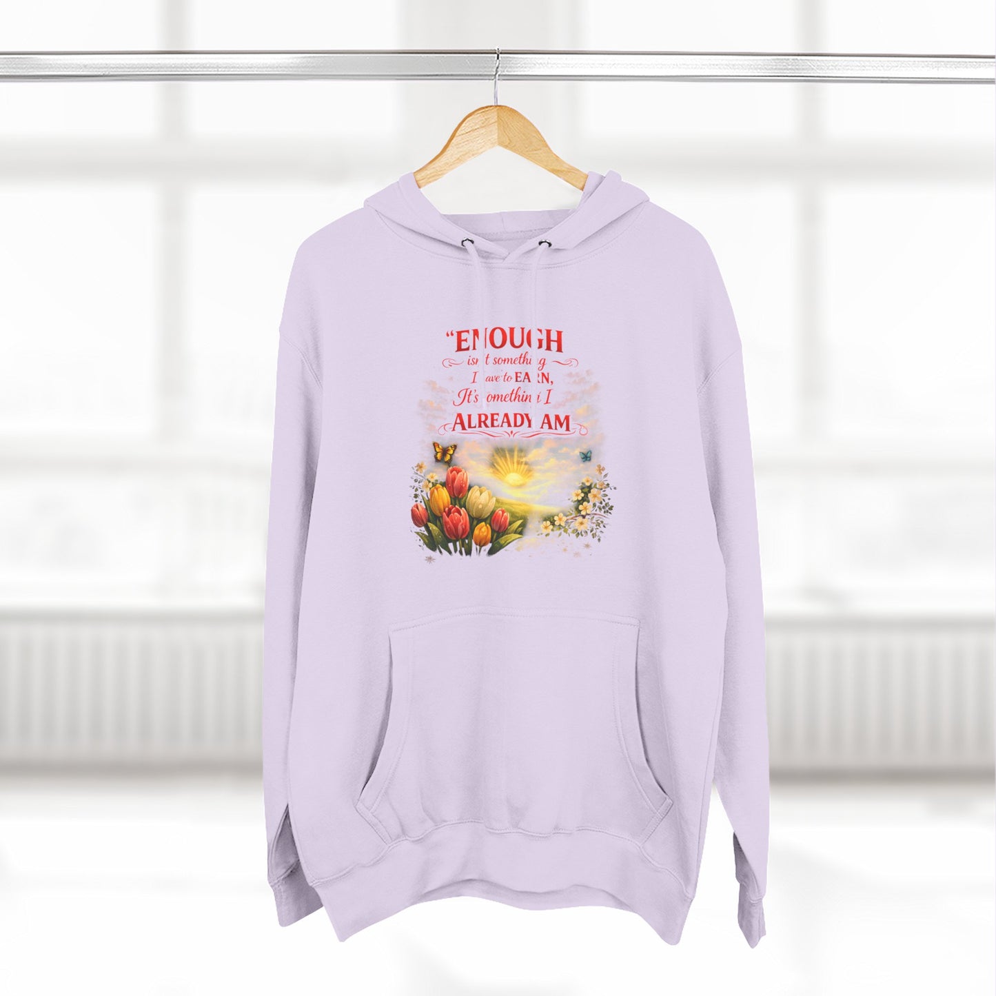 Christian Hoodie — Spiritual Scripture Floral Design ("Even Before He Made the World")