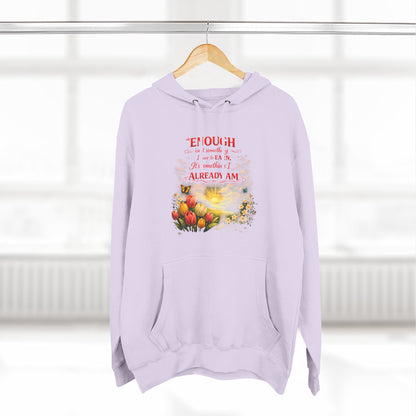 Christian Hoodie — Spiritual Scripture Floral Design ("Even Before He Made the World")