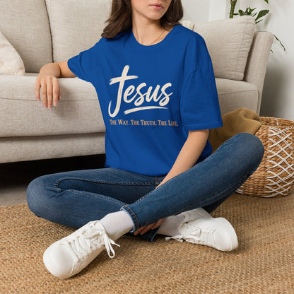 Jesus Script T‑Shirt — 'Jesus: The Way. The Truth. The Life.' Christian Faith Tee