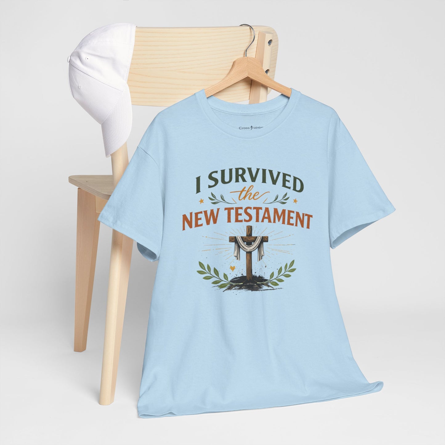 I Survived the New Testament T-Shirt — Christian Faith Cross Tee