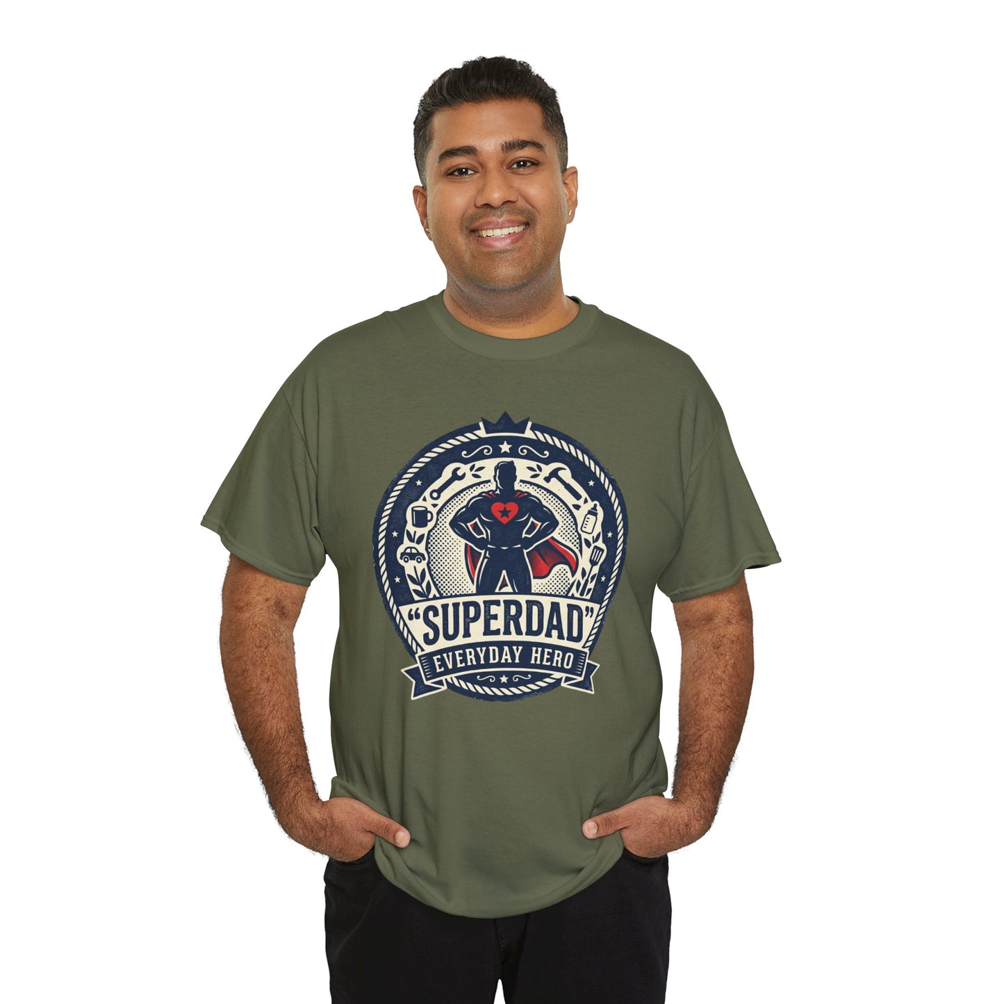 Superdad Everyday Hero T-Shirt — Father’s Day Retro Superhero Tee