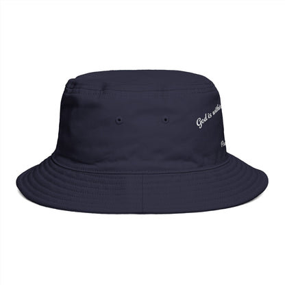 Bucket Hat — Psalm 46:5 Faith Ribbon Bucket Hat (God Is Within Her)