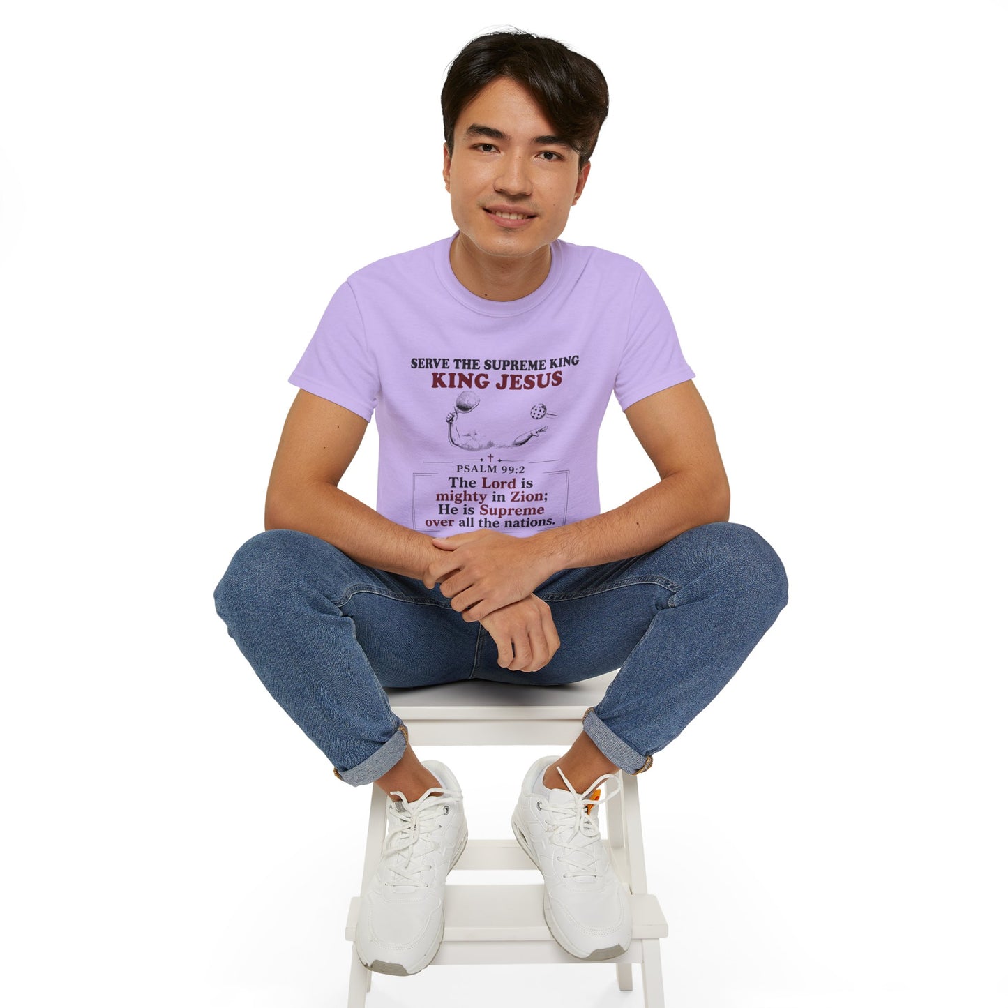King Jesus Psalm 99:2 T-Shirt — Christian Faith Graphic Tee