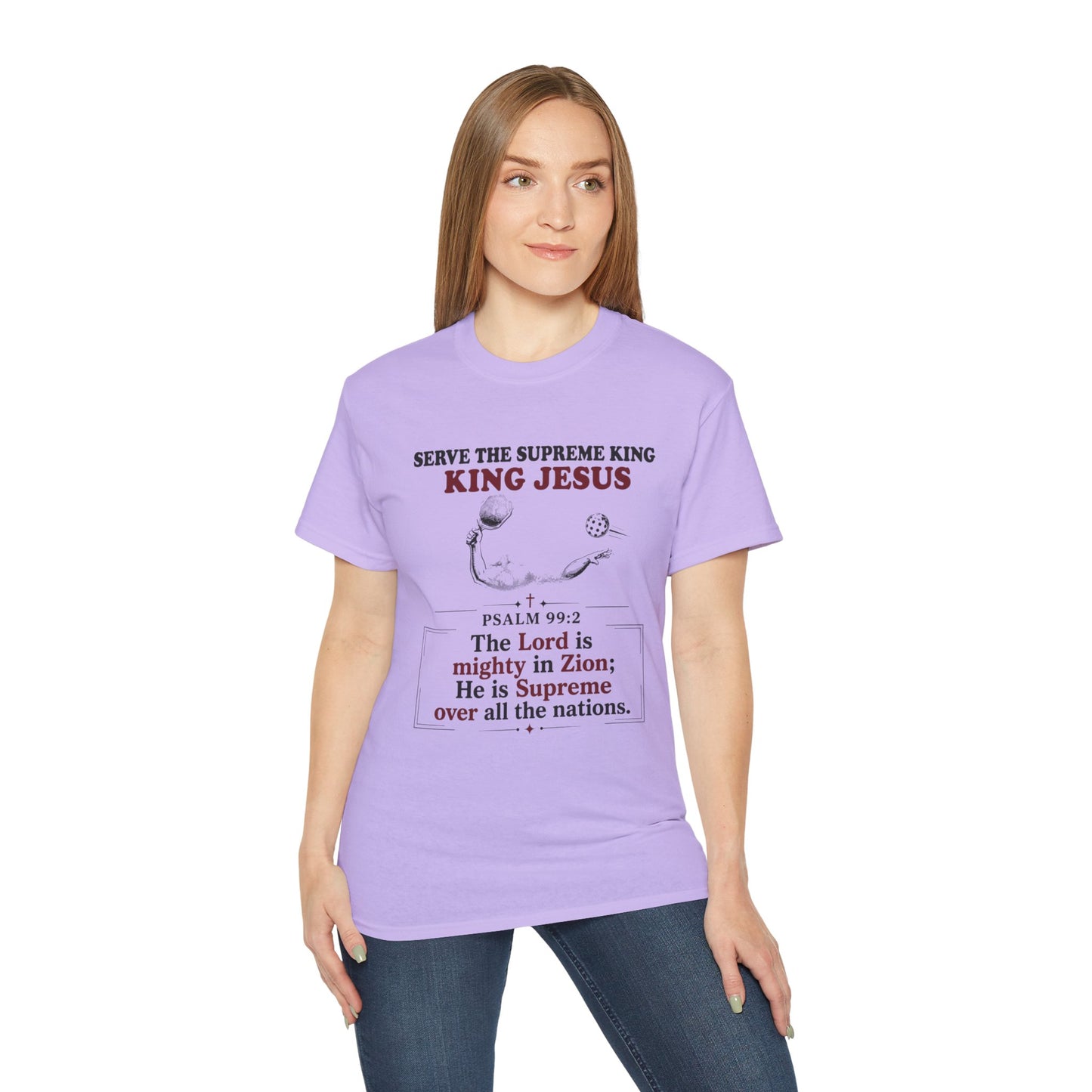 King Jesus Psalm 99:2 T-Shirt — Christian Faith Graphic Tee