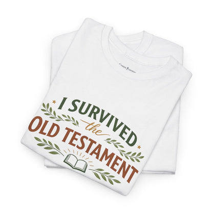 I Survived the Old Testament Tee – Funny Christian Bible Study Shirt