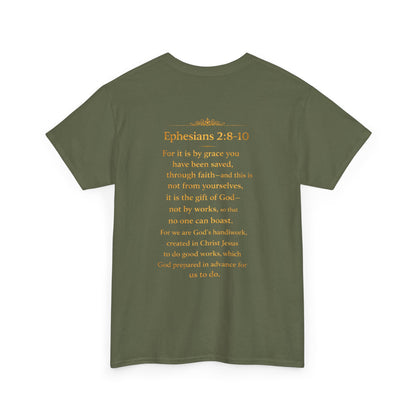 God’s Grace Tee — "I’m Playing Today Because of God’s Grace" Christian T-Shirt (Ephesians 2:8-10)