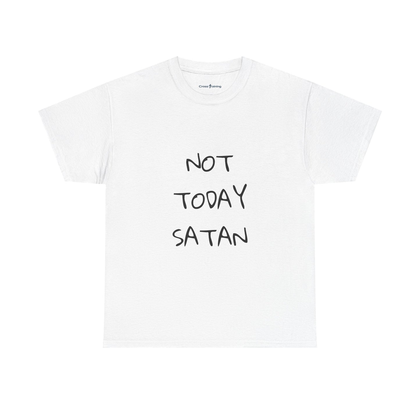 Funny Graphic Tee: Not Today Satan Unisex Heavy Cotton T-Shirt, Humorous Gift, Casual Wear, Everyday Comfort, Unique Statement Tee