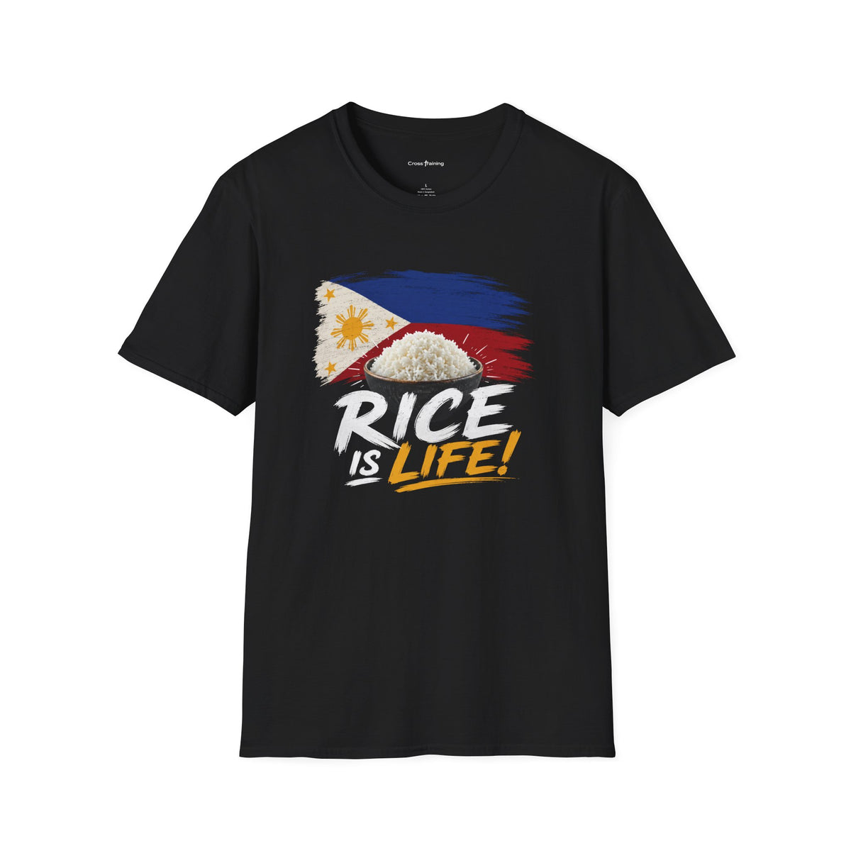Rice Is Life T-Shirt — Filipino Flag Rice Bowl Graphic Tee