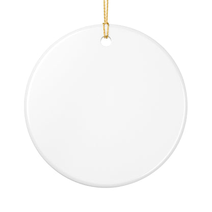 Personalized Photo Christmas Ornament – Ceramic Family Keepsake (Custom Text: 'Merry Christmas')